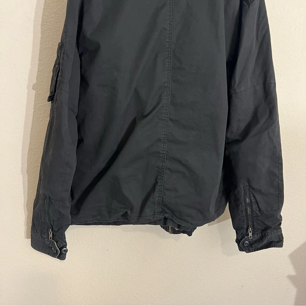 Carbob2Cobalt men’s navy field utility cotton jacket ribbed contrast collar sz L